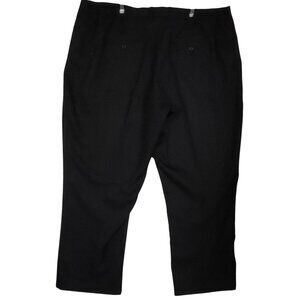 oobe Pants Womens Plus Size 18 x 29" Black Flat Front straight leg Uniform Work